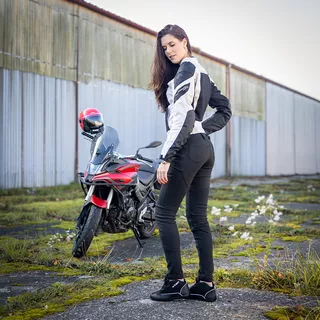 Damskie legginsy motocyklowe W-TEC Nombutta - Czarny
