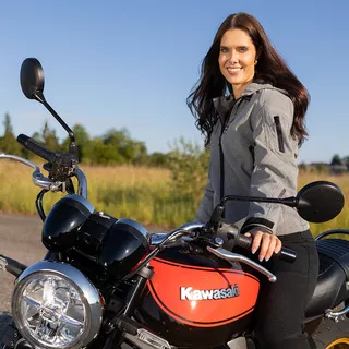 Damska kurtka motocyklowa softshell W-TEC Algenia - Szary