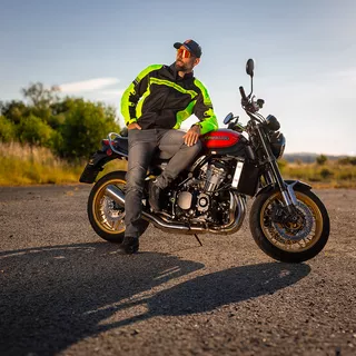 Letnia kurtka motocyklowa W-TEC Dexter - Czarno-zielony