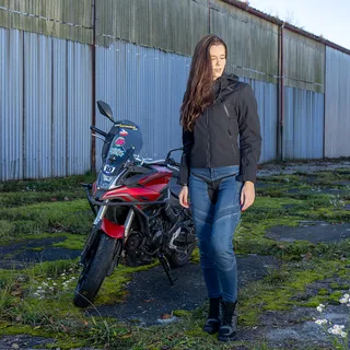 Damskie jeansy motocyklowe W-TEC Dynetis Lady - Niebieski