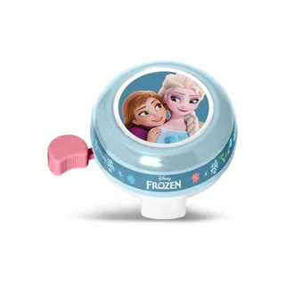 Dzwonek rowerowy dziecięcy inSPORTline Frozen II ∙ uniwersalny zacisk ∙ motyw Kraina Lodu ∙ niska waga ∙ stal i plastik ∙ głośny dźwięk