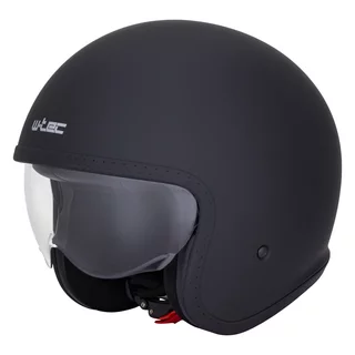 Kask motocyklowy otwarty W-TEC Valkorne Noir ∙ blenda przeciwsłoneczna ∙ wysokie bezpieczeństwo ECE ∙ wydajna wentylacja - Czarny matowy