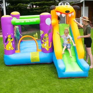 Dmuchany zamek zjeżdżalnia dla dzieci Doctor Dolphin Puppy Slide 72007