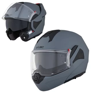 Kask motocyklowy szczękowy W-TEC Sabron P/J ∙ blenda przeciwsłoneczna ∙ system wentylacji ∙ wyjmowana wyściółka - Nardo Grey
