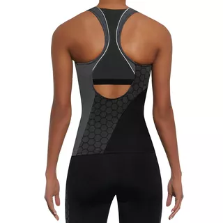 Damski top sportowy BAS BLACK Escape-Top 50 - Szaro-czarny