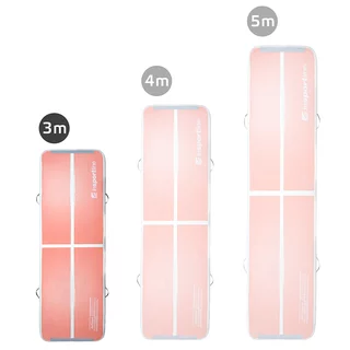 Ścieżka akrobatyczna do ćwiczeń Airtrack inSPORTline Airstunt 300x100x10 cm pink