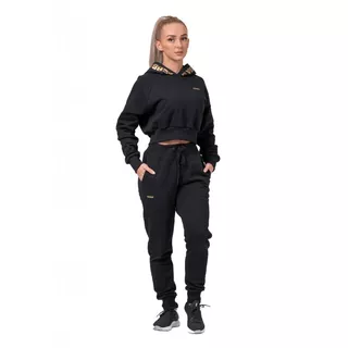 Bluza damska Nebbia Golden Crop 824 - Czarny