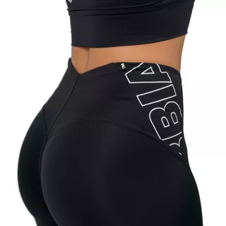 Legginsy damskie z wysokim stanem Nebbia FIT Activewear 443 - Czarny