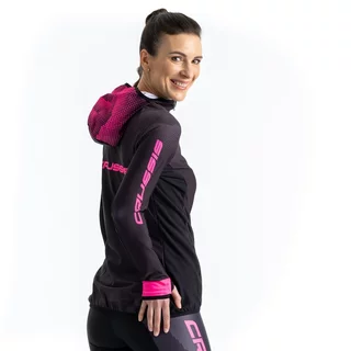 Damska bluzka sportowa rowerowa CRUSSIS CSW-099 - Czarno-różowy