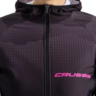Damska bluzka sportowa rowerowa CRUSSIS CSW-099 - Czarno-różowy