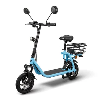 Hulajnoga elektryczna W-TEC Billar III 500W 12" ∙ z siodełkiem ∙ koła 12″ ∙ zasięg do 30 km ∙ nośność 120 kg ∙ amortyzacja - Niebieski
