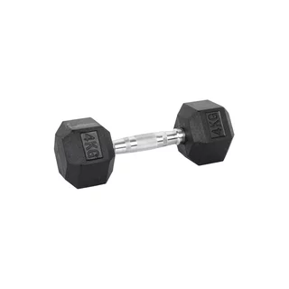 Hantla hexagonalna 4 kg inSPORTline Hexsteel ∙ bezpieczeństwo ∙ stabilność ∙ gumowana