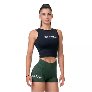 Damski top Nebbia Fit & Sporty 577 - Stara Różyczka - Czarny