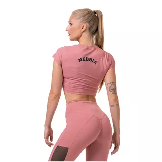 Krótki top damski z krótkim rękawem Nebbia Sporty Hero 584 - Marron 5