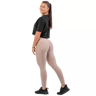 Damskie legginsy z wysokim stanem Nebbia Lifting Effect Bubble Butt 587 - Kremowy