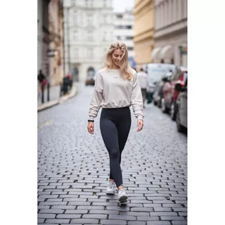 Damskie legginsy z wysokim stanem Nebbia Lifting Effect Bubble Butt 587 - Kremowy