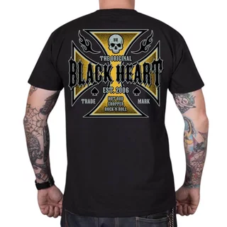 T-shirt koszulka bawełniana BLACK HEART Ruthless - Czarny