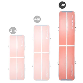 Ścieżka akrobatyczna do ćwiczeń Airtrack inSPORTline Airstunt 500x100x10 cm pink