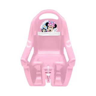 Fotelik rowerowy dla lalki Minnie Doll Carrier ∙ motyw Myszki Minnie ∙ uniwersalne mocowanie ∙ pasek zabezpieczający ∙ wytrzymałe tworzywo