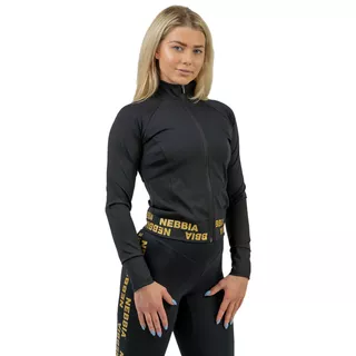Bluza damska rozsuwana Nebbia INTENSE Warm-Up 833 - Czarny