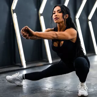 Damskie legginsy sportowe z siateczką Nebbia INTENSE Mesh 838 - Czarny