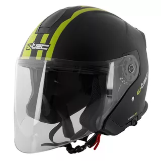 Kask motocyklowy otwarty W-TEC V586 z blendą - Biały perłowy