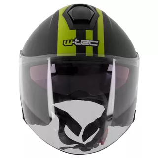 Kask motocyklowy otwarty W-TEC V586 z blendą - Biały perłowy