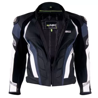 Męska skórzana kurtka motocyklowa W-TEC Velocity - Czarno-czerwony