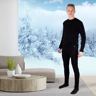 Ogrzewane spodnie męskie termoaktywne W-TEC Insupants - Czarny
