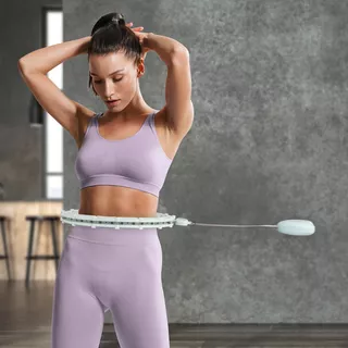 Hula hop z obciążeniem inSPORTline Weight Hoop Lite 69–135 cm ∙ magnetyczne wypustki ∙ ekran LCD ∙ regulowany obwód ∙ magnety