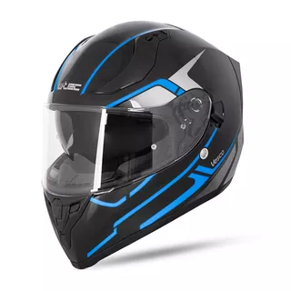 Kask integralny motocyklowy zamknięty z blendą W-TEC Vesco - Błyszczący czarno-niebieski - Błyszczący czarno-niebieski