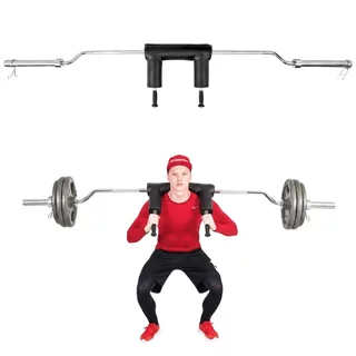 Gryf olimpijski do przysiadów inSPORTline Squabar 239,3cm/50mm ∙ wyściełany ∙ nośność 317 kg ∙ waga 25,5 kg ∙ chromowana stal