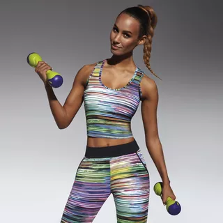 Damski top sportowy BAS BLACK Tropical-Top 30 - Kolorowy