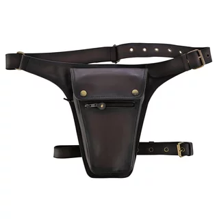 Motocyklowa nerka na udo W-TEC Perkenez ∙ skóra naturalna ∙ pojemność 0,5 l ∙ regulowane paski ∙ 3 kieszenie zewnętrzne ∙ szybki dostęp