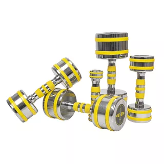 Hantle chromowane inSPORTline Yellsteel 1-14 kg