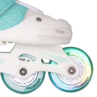 Łyżworolki regulowane dziecięce inSPORTline Tealero kółkami LED ABEC-7
