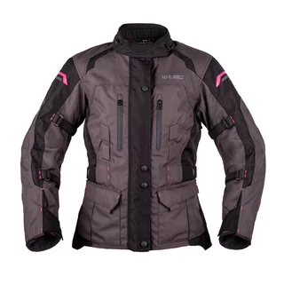 Damska kurtka motocyklowa W-TEC Barbata - czarno-szaro-różowy