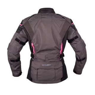 Damska kurtka motocyklowa W-TEC Barbata - czarno-szaro-różowy