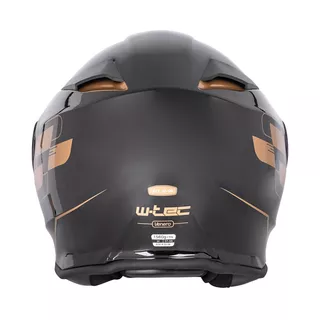 Kask motocyklowy szczękowy z blendą W-TEC Venero - Glossy Black-Gold