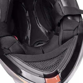 Kask motocyklowy szczękowy z blendą W-TEC Venero - Glossy Black-Gold