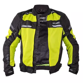 Męska kurtka motocyklowa letnia W-TEC Saigair - Fluo Yellow-Black