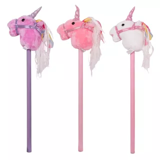 Hobby Horse jednorożec konik na kiju z dźwiękiem inSPORTline Garanito - Biały