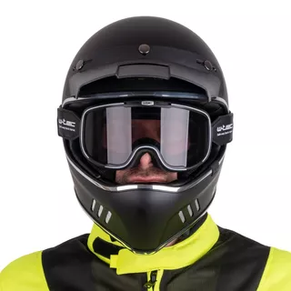 Gogle motocyklowe w stylu retro vintage W-TEC Chesster - Czarny