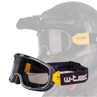 Gogle motocyklowe w stylu retro vintage W-TEC Chesster - Czarny