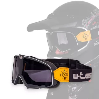 Gogle motocyklowe w stylu vintage retro W-TEC Black Heart Dalhart