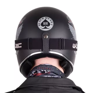 Gogle motocyklowe w stylu vintage retro W-TEC Black Heart Dalhart