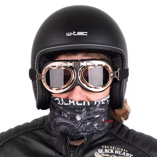 Kask motocyklowy otwarty W-TEC Badachos - Matt.czarny
