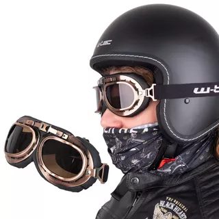 Gogle vintage motocyklowe W-TEC Steamrust