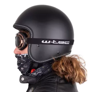 Kask motocyklowy otwarty W-TEC Badachos - Matt.czarny