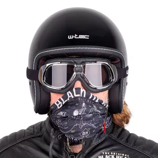 Kask motocyklowy otwarty W-TEC Badachos - Matt.czarny
